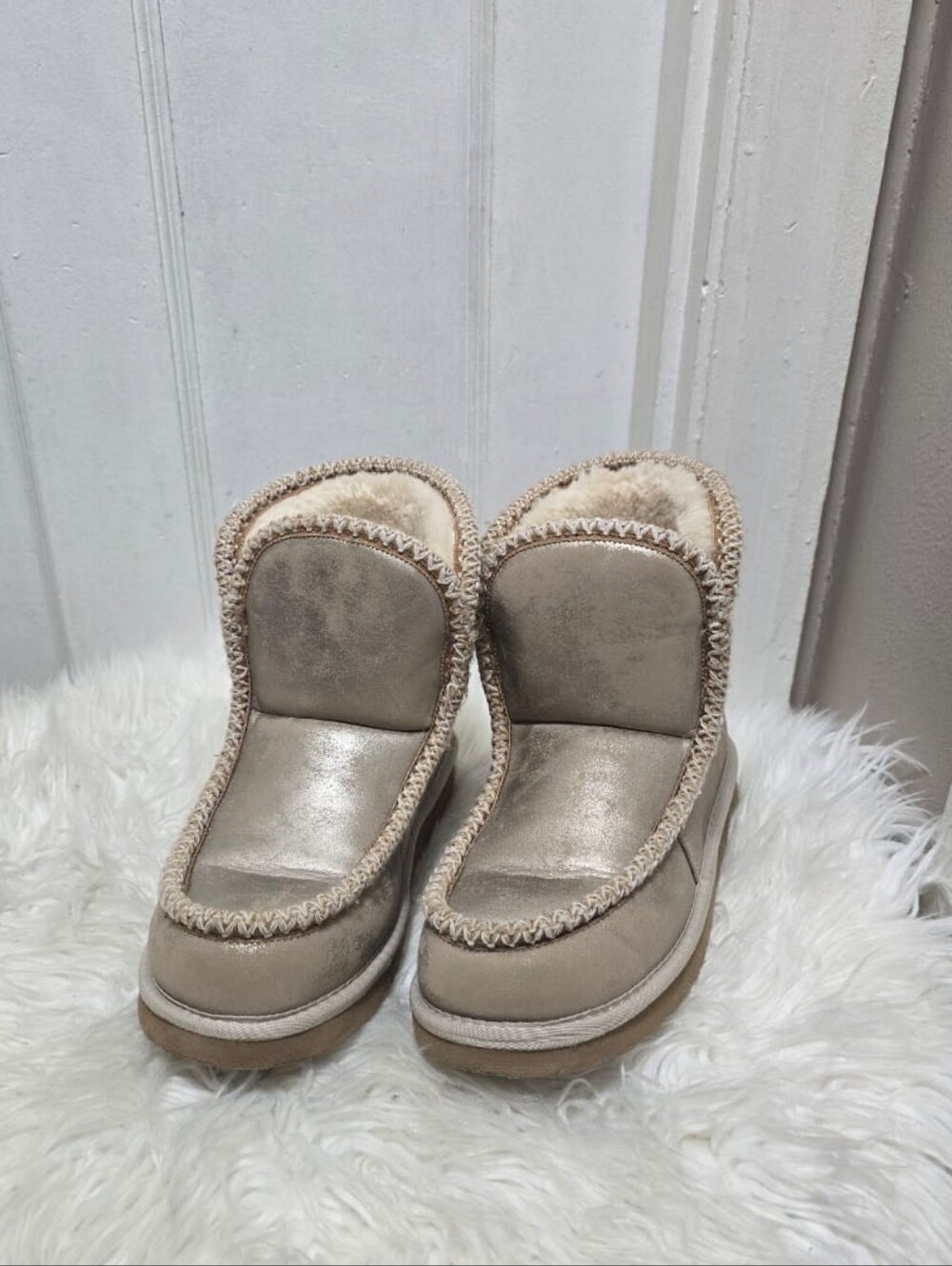 Crown Vintage Sylvesa Metallic Silver Women's Boot Size 7.5M